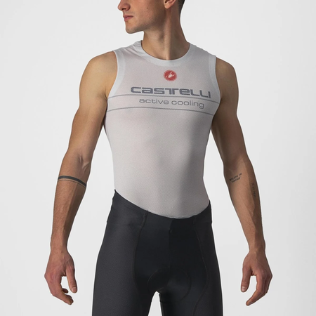 CASTELLI ACTIVE COOLING ÄRMLÖS UNDERSTÄLL SILVER GRÅ