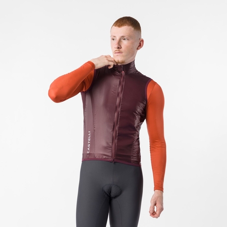 CASTELLI ARIA SHELL 2  VEST DEEP BORDEAUX